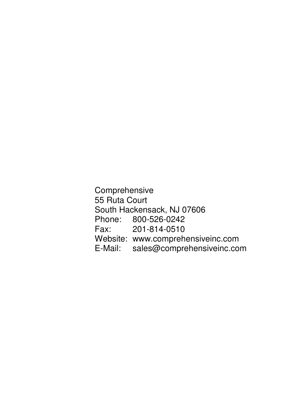 Comprehensive CSC-7850 User Manual | Page 46 / 46
