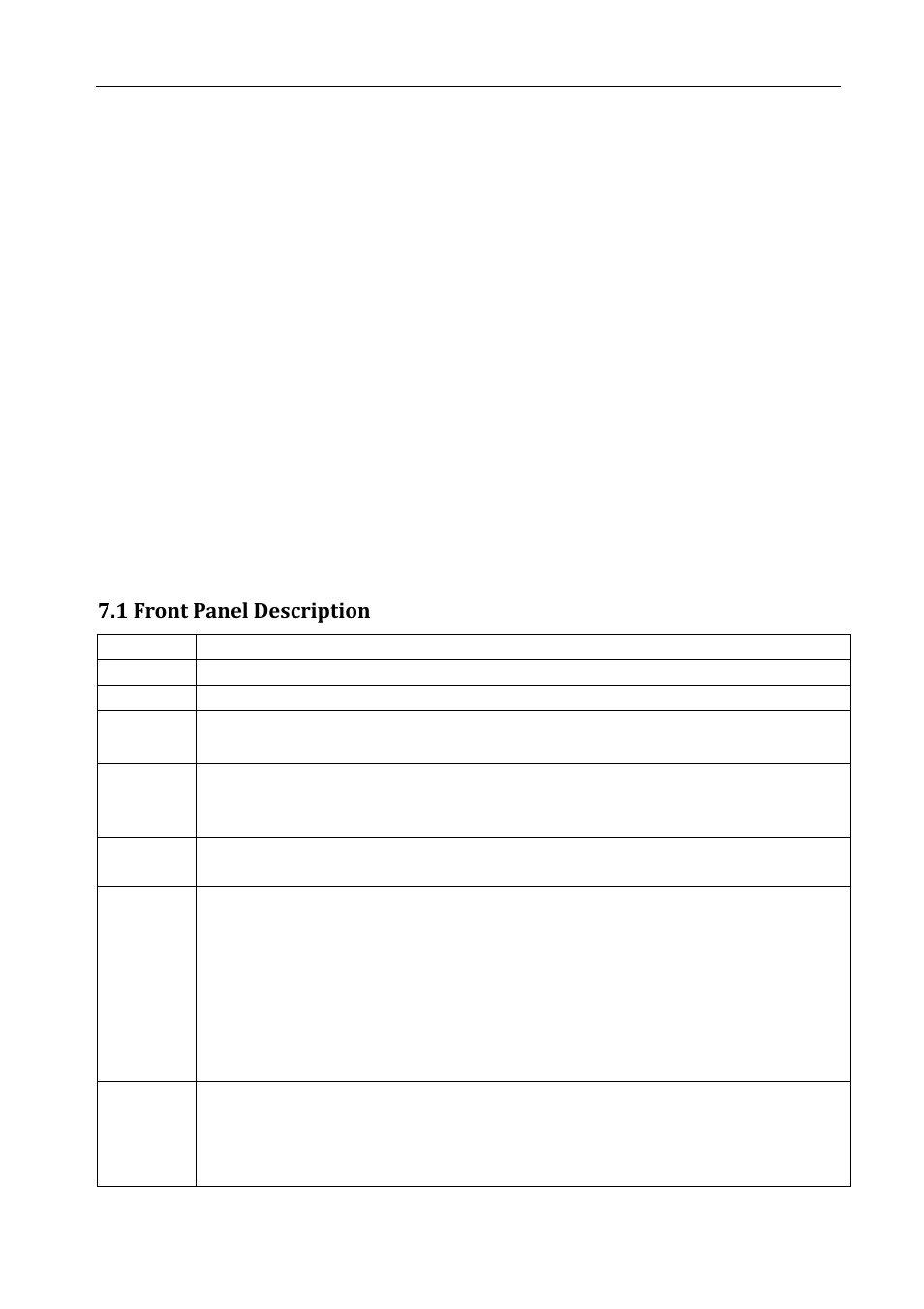 Operation of the control panel, 1 front panel description | Comprehensive CSW-HD1616 User Manual | Page 10 / 18