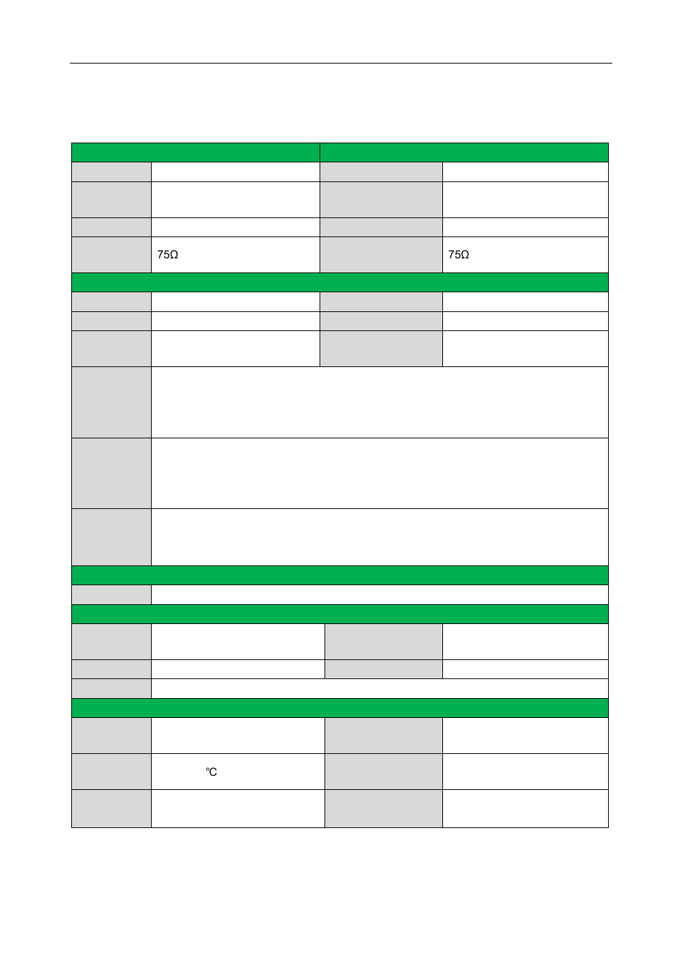 Specification | Comprehensive CSW-HD1616 User Manual | Page 16 / 18
