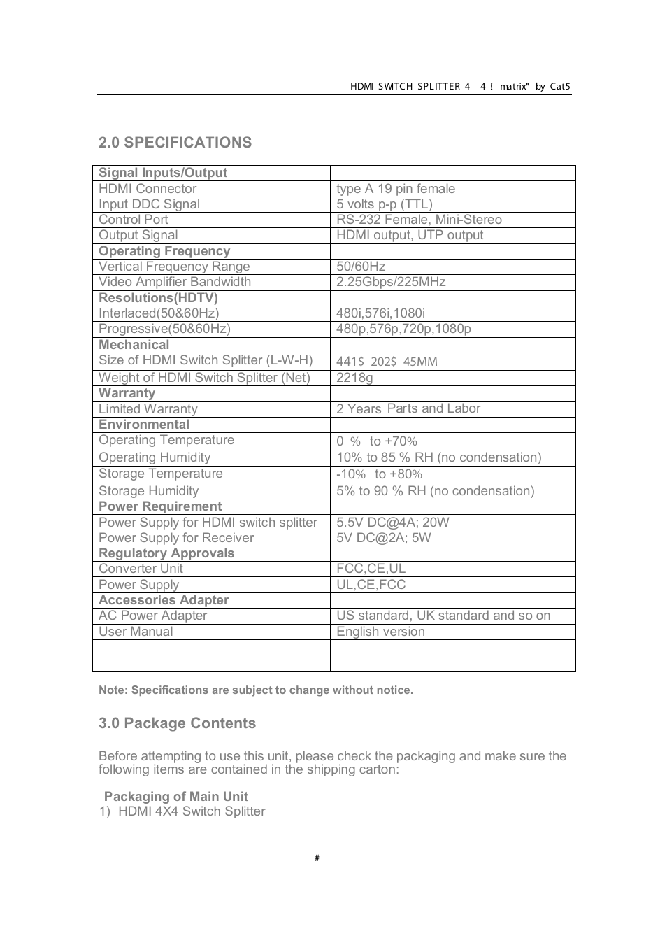 Comprehensive CSW-HD440EXT User Manual | Page 3 / 7