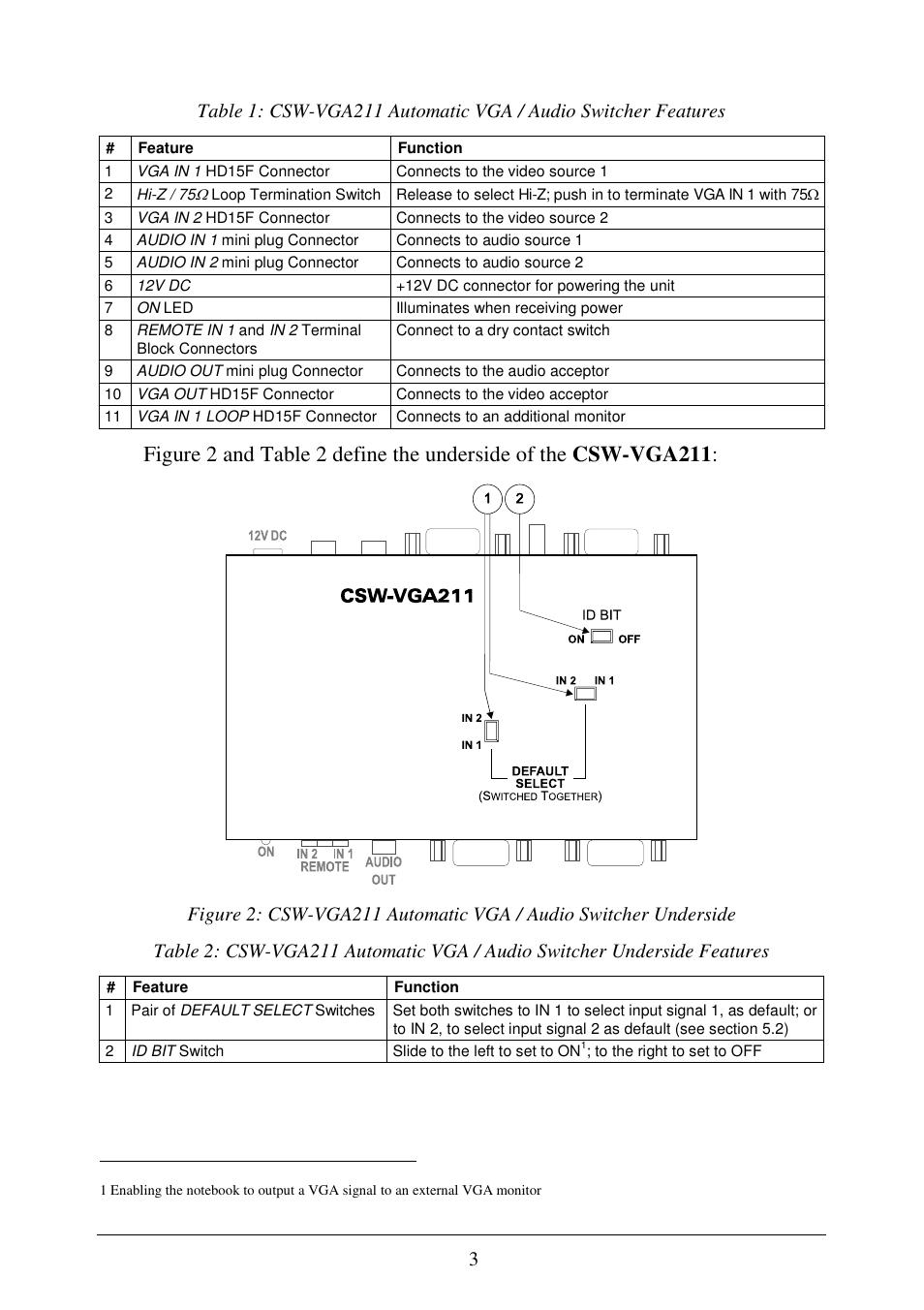 Comprehensive CSW-VGA211 User Manual | Page 5 / 11