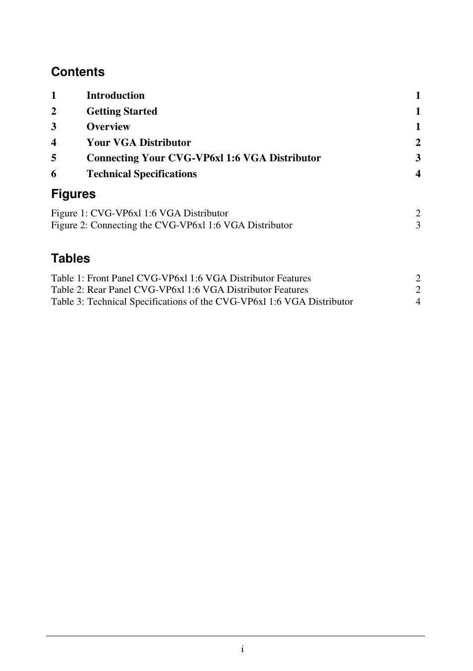 Comprehensive CVG-VP6XL User Manual | Page 2 / 6