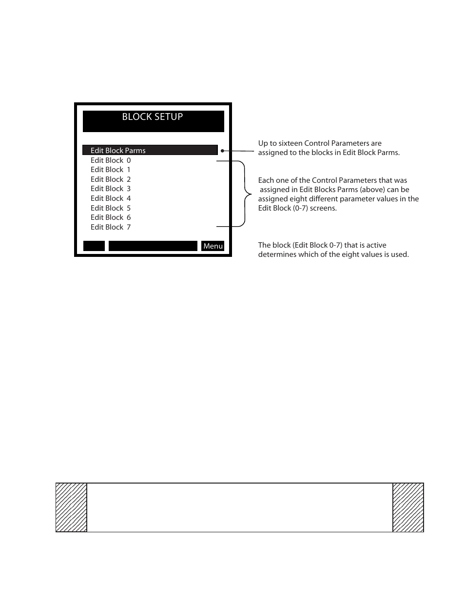 Block setup | CONTREX CX-1200 User Manual | Page 162 / 501