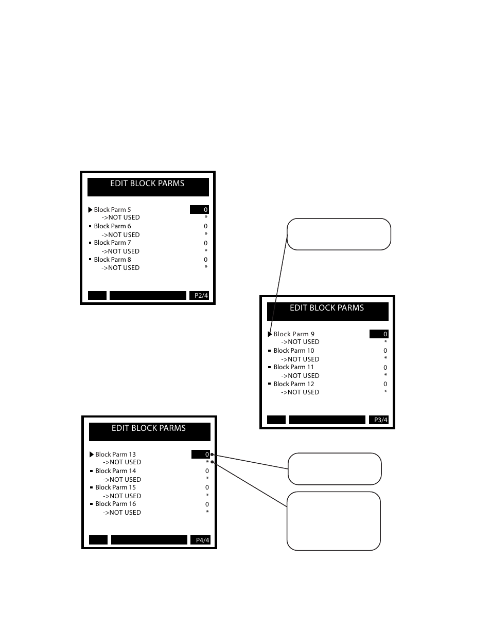 Edit block parms | CONTREX CX-1200 User Manual | Page 165 / 501