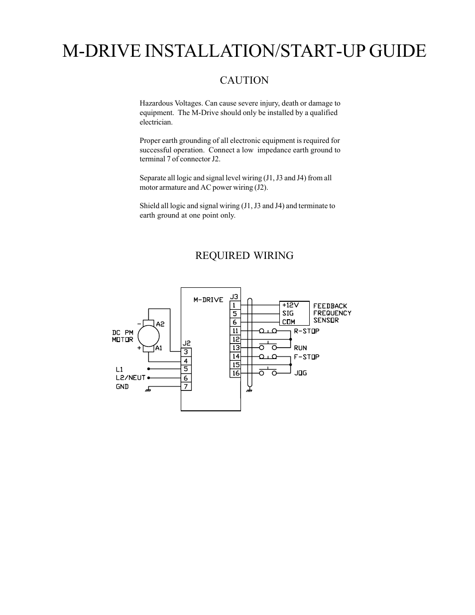 CONTREX M-Drive User Manual | 4 pages