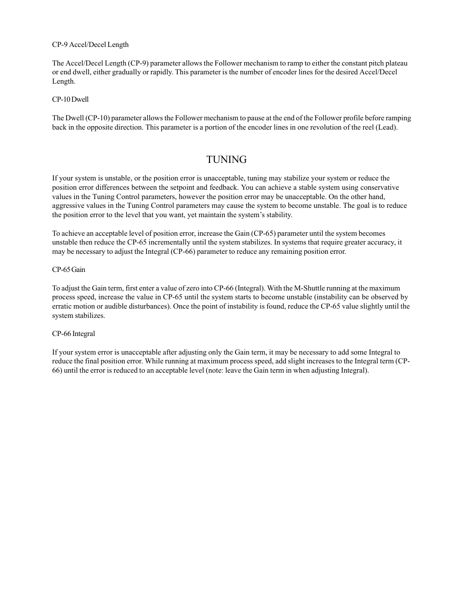 Tuning | CONTREX M-Traverse User Manual | Page 4 / 4