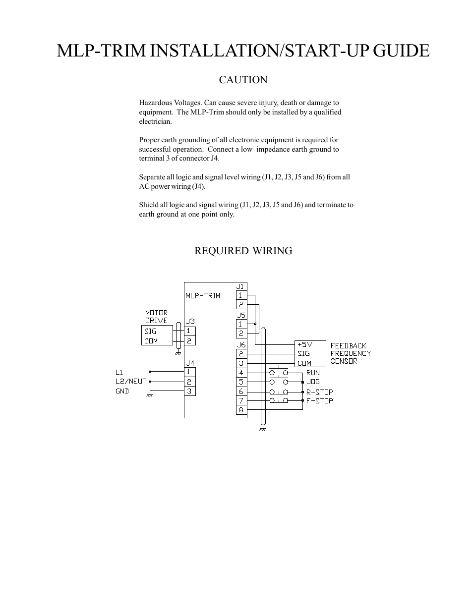CONTREX MLP-Trim User Manual | 4 pages