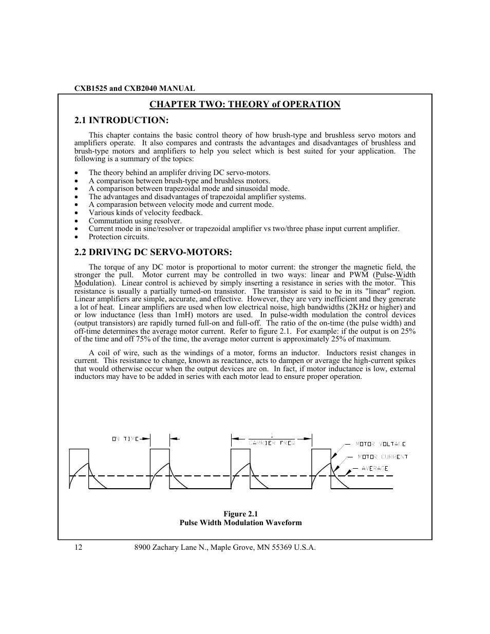 1 introduction, 2 driving dc servo-motors | CONTREX CXB2040 User Manual | Page 15 / 52