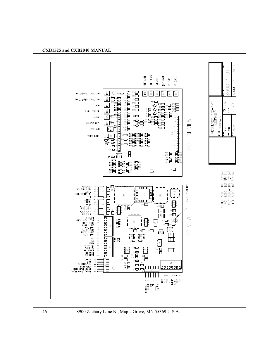 Sine/resolver mode assembly (8000-1431) | CONTREX CXB2040 User Manual | Page 49 / 52