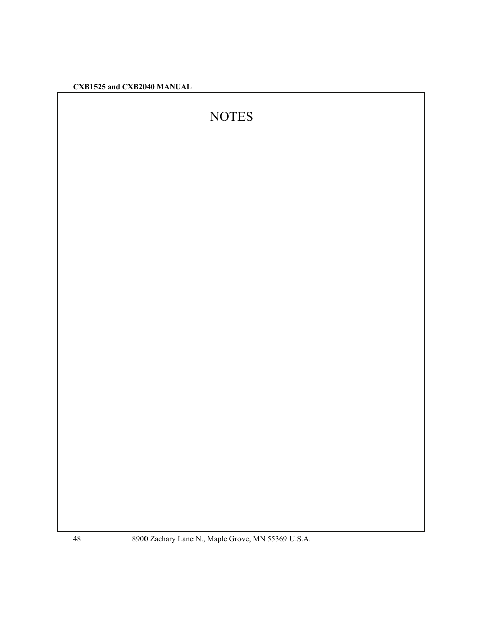 CONTREX CXB2040 User Manual | Page 51 / 52