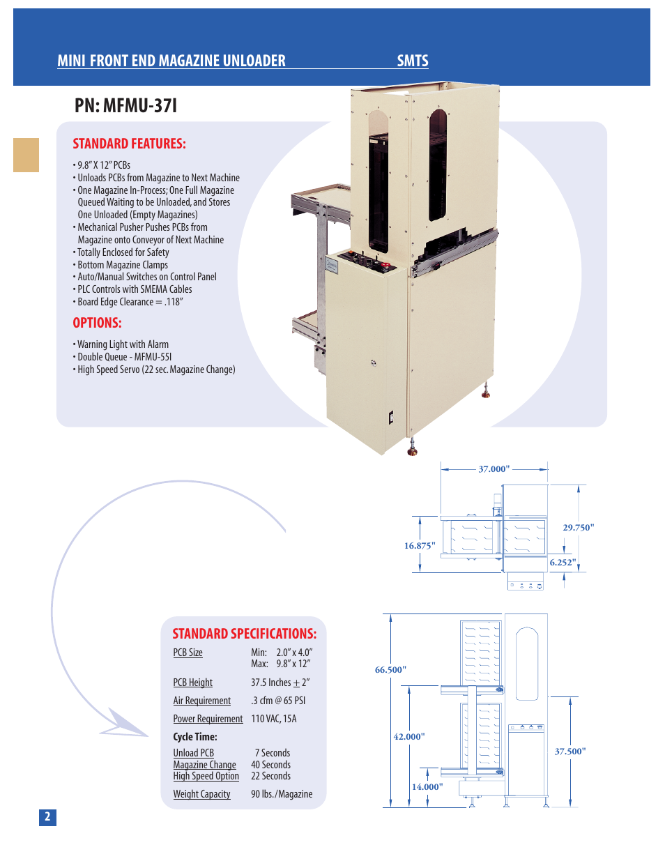 Conveyor Technologies MFMU-37I User Manual | 1 page