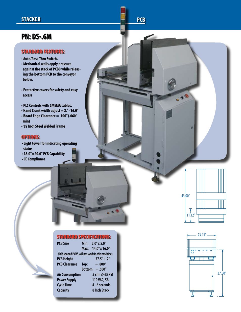 Conveyor Technologies DS-.6M-1 User Manual | 2 pages