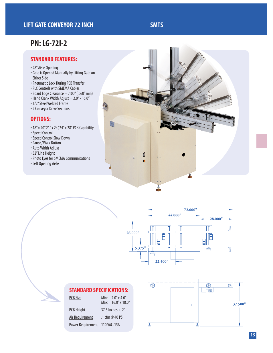 Conveyor Technologies LG-72I-2 User Manual | 1 page