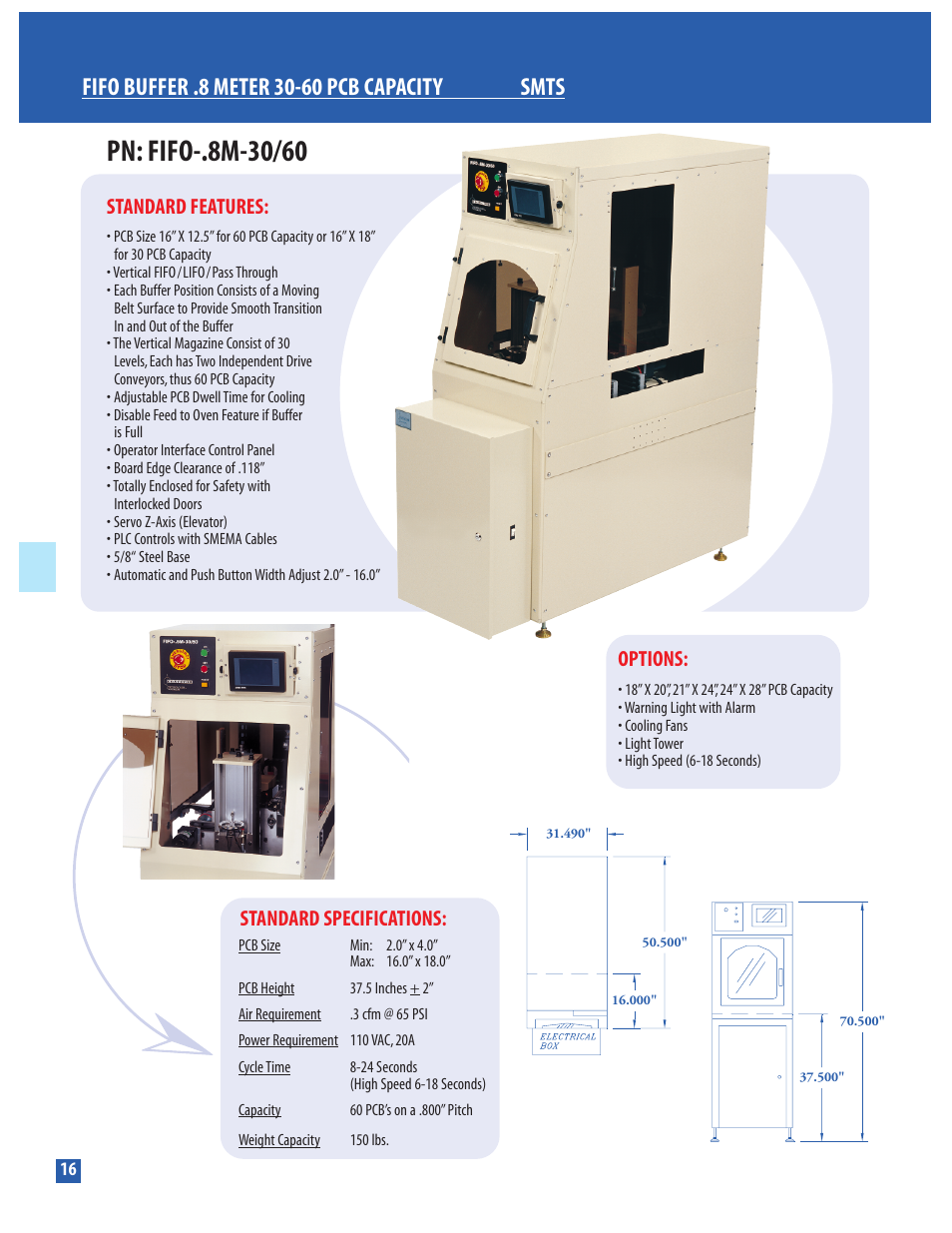 Conveyor Technologies FIFO-.8M-30/60 User Manual | 1 page