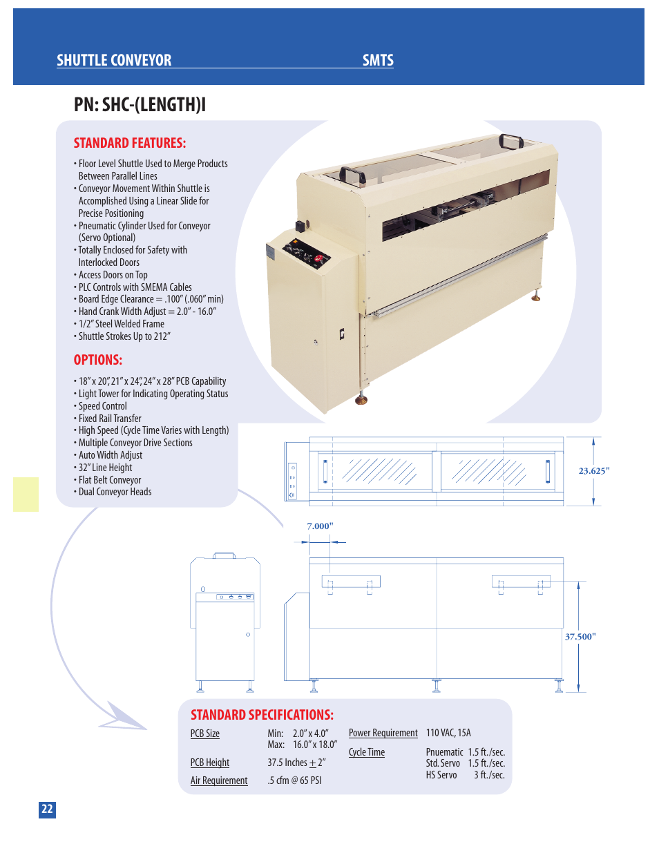 Conveyor Technologies SHC-(LENGTH)I User Manual | 1 page