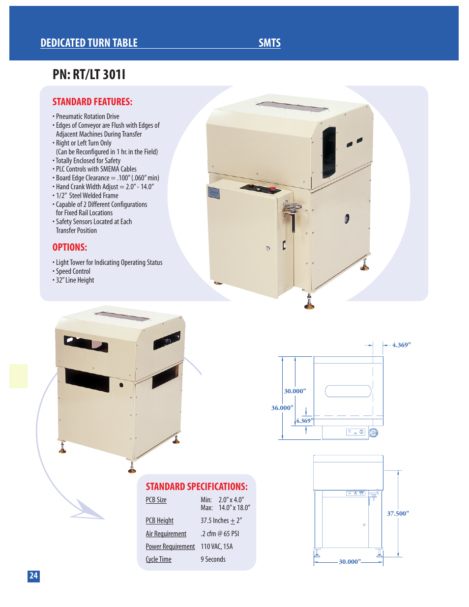 Conveyor Technologies RT/LT-30I User Manual | 1 page