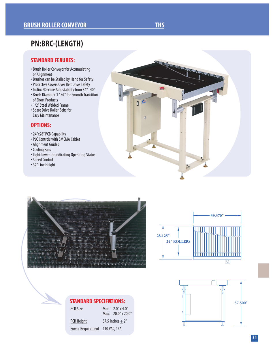 Conveyor Technologies BRC-(LENGTH) User Manual | 1 page