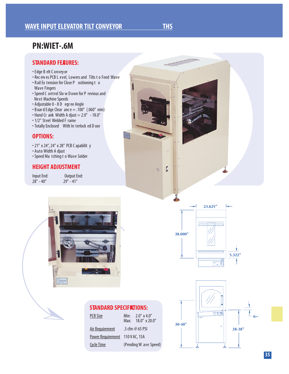 Conveyor Technologies WIET-.6M User Manual | 1 page
