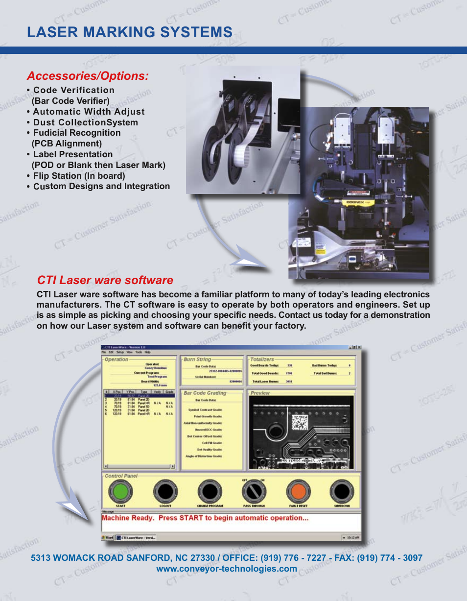 Laser marking systems | Conveyor Technologies LASER MARKER-1M User Manual | Page 3 / 4