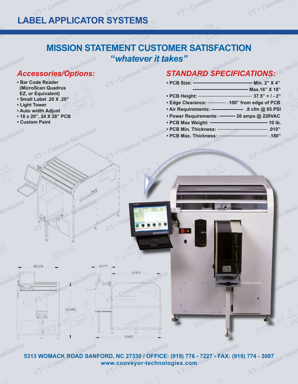 Conveyor Technologies LABEL APPLICATOR User Manual | Page 4 / 4