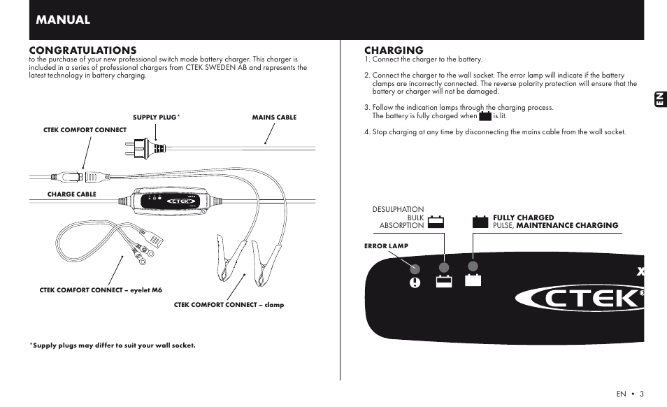 CTEK XC 0.8 User Manual | 5 pages