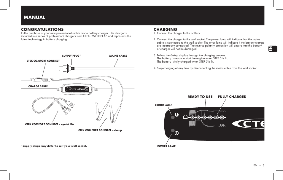 CTEK XS 0.8 User Manual | 5 pages