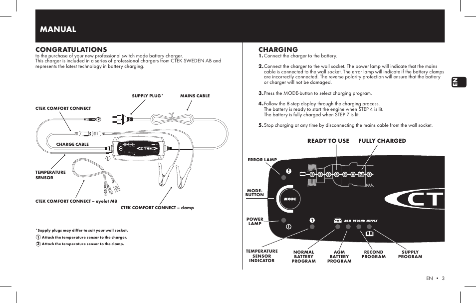 CTEK MXS 10 User Manual | 6 pages