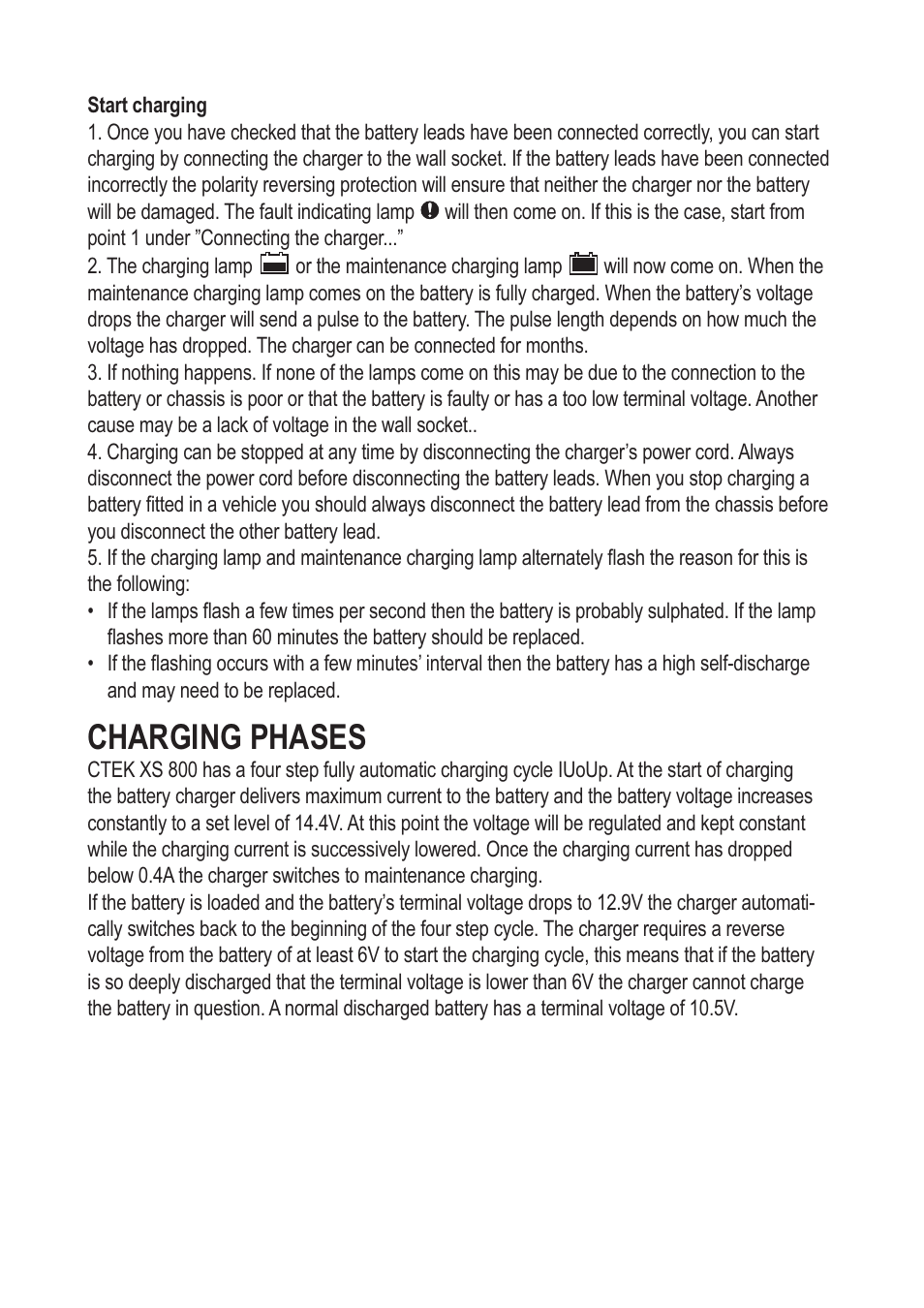Charging phases | CTEK XS 800 User Manual | Page 4 / 7