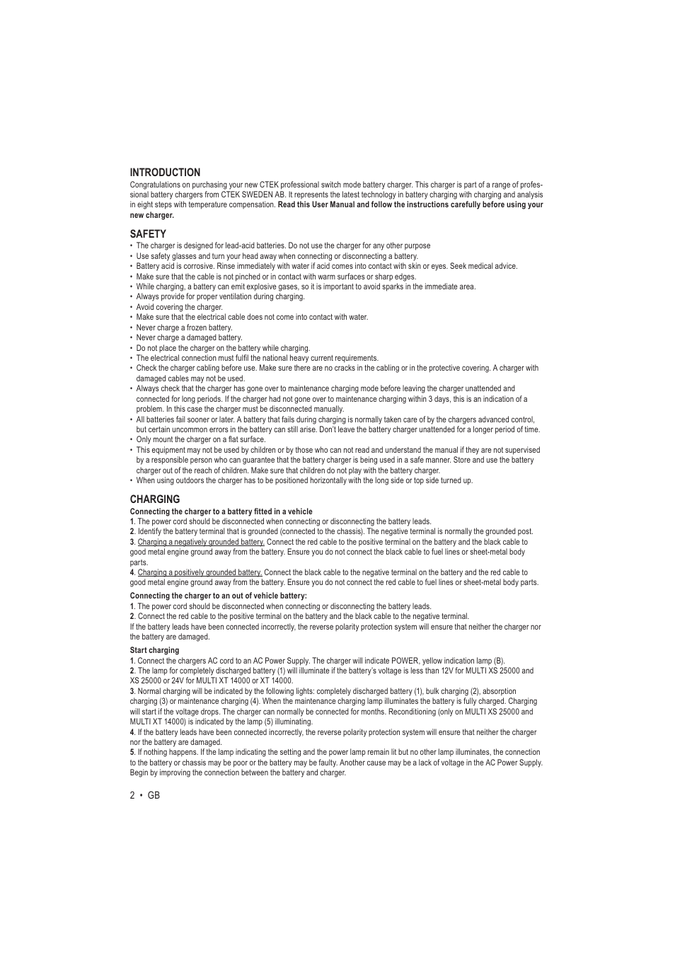 CTEK MXT 14000 User Manual | Page 2 / 8