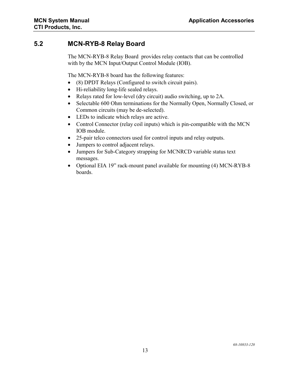 CTI Products MCN RCD System Overview User Manual | Page 17 / 46