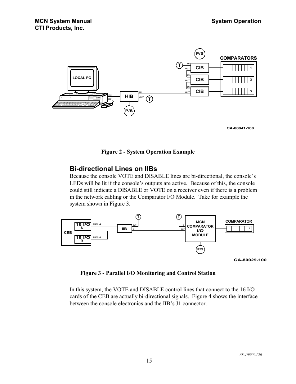 Bi-directional lines on iibs, Figure 2 - system operation example, Comparators | CTI Products MCN RCD System Overview User Manual | Page 19 / 46