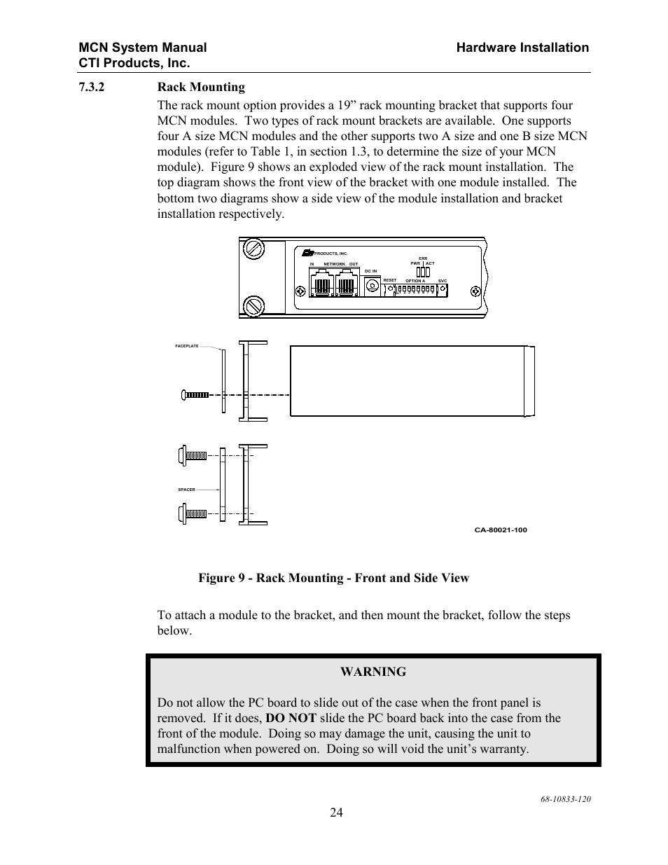 CTI Products MCN RCD System Overview User Manual | Page 28 / 46
