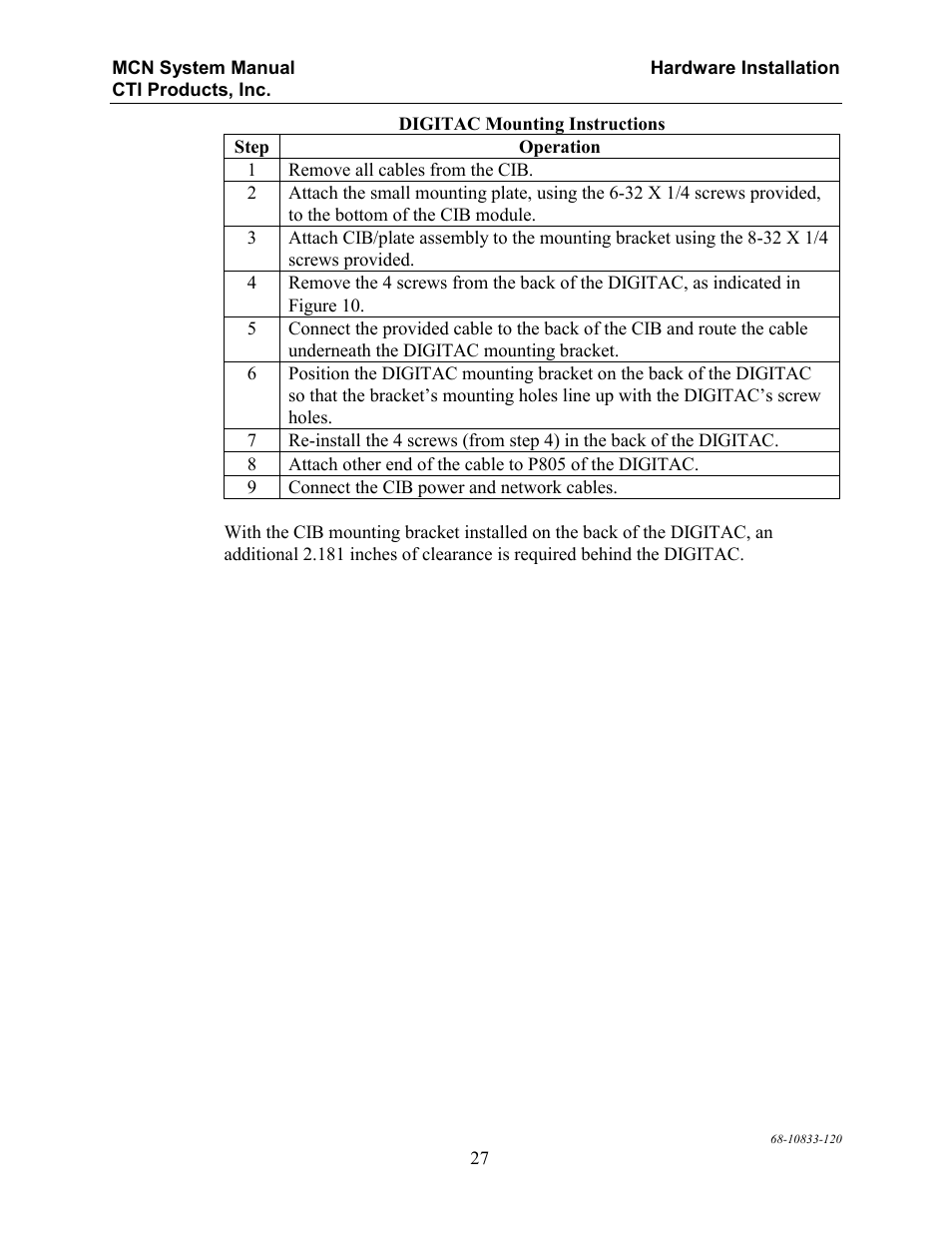 CTI Products MCN RCD System Overview User Manual | Page 31 / 46