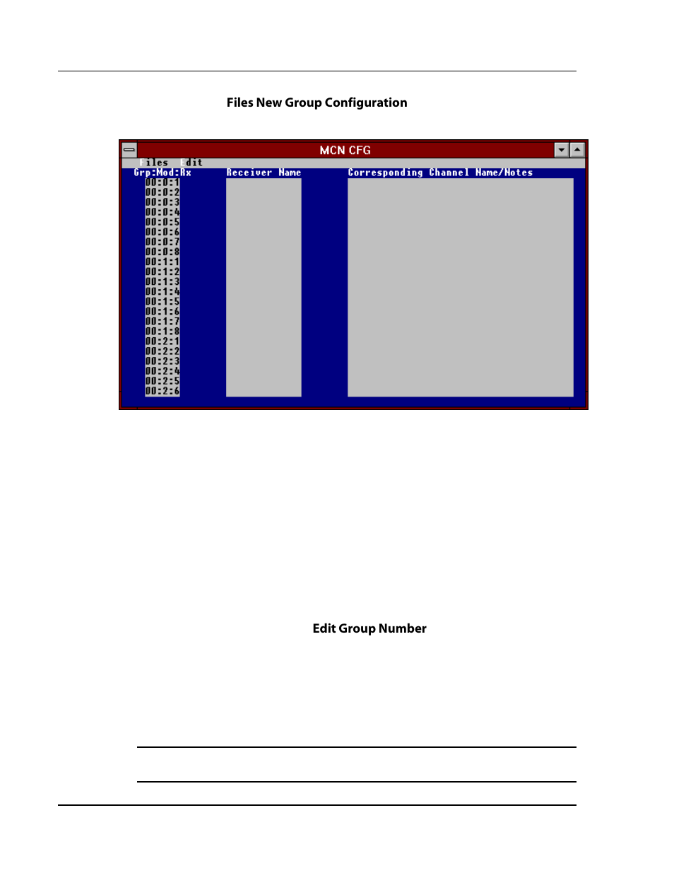 Group configuration screen description, Roup, Onfiguration | Creen, Escription | CTI Products RCD Standard - Remote Comparator Display User Manual | Page 21 / 119