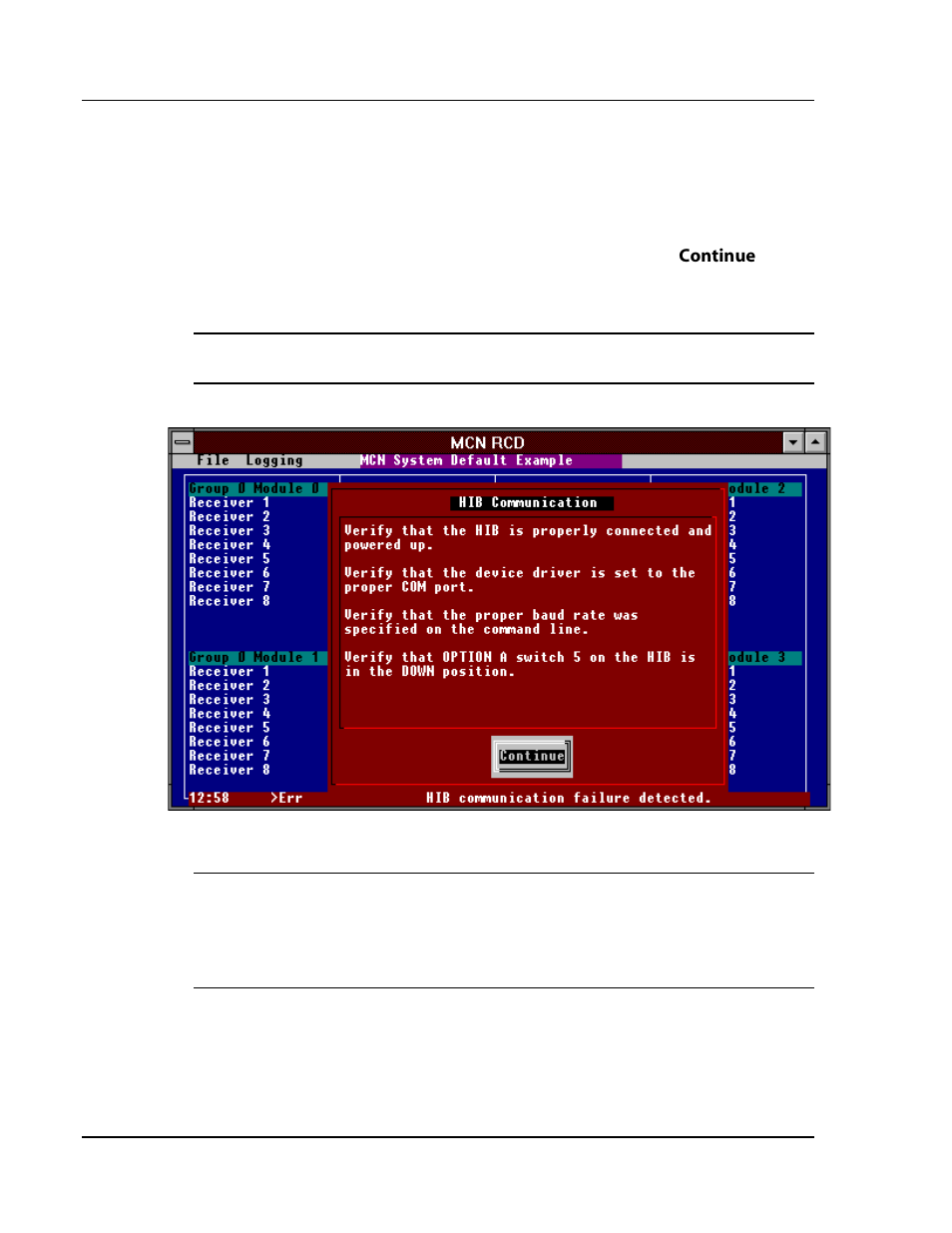Hib initialization failures | CTI Products RCD Standard - Remote Comparator Display User Manual | Page 50 / 119