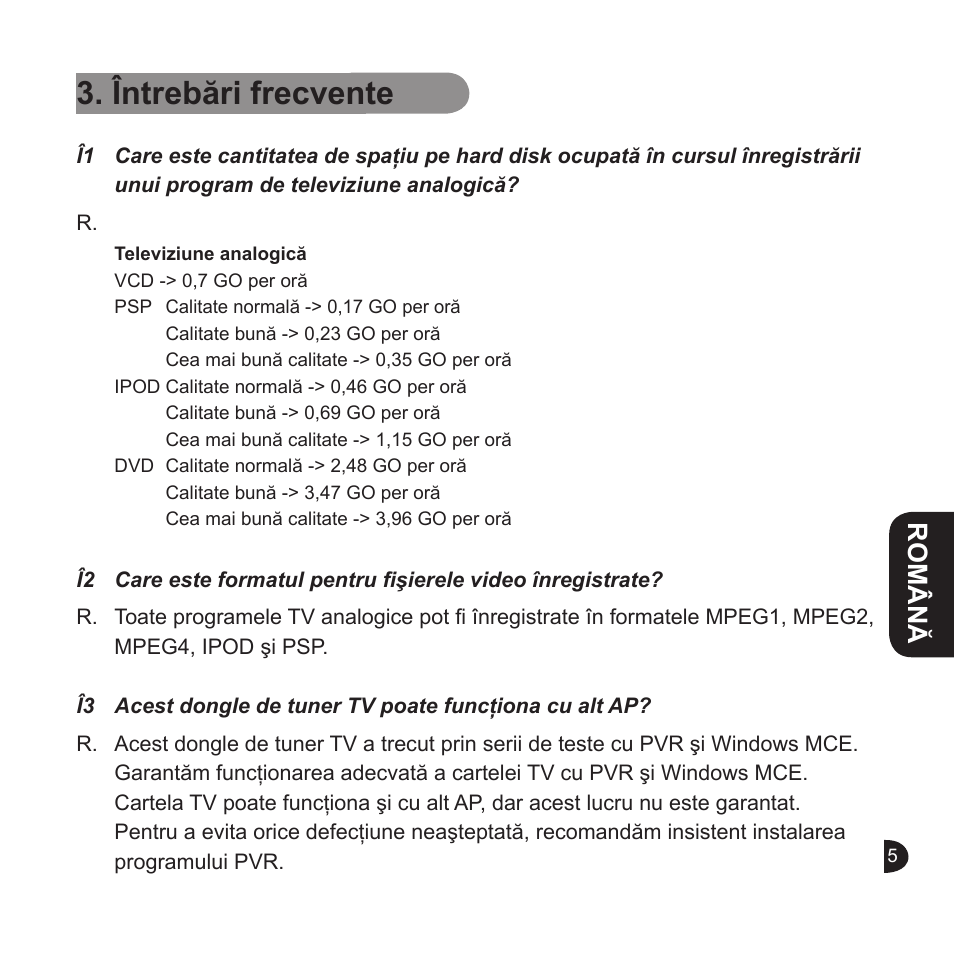 Întrebări frecvente, English, English română english | GIGABYTE GT-U6000 User Manual | Page 37 / 49