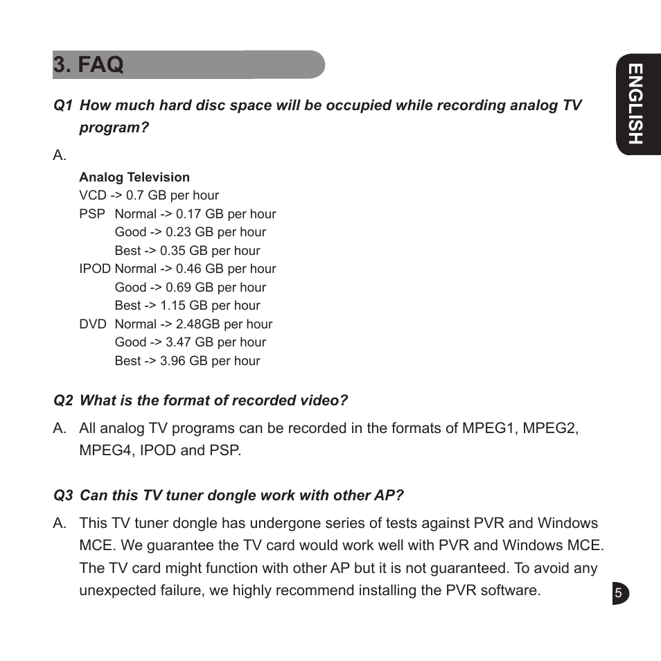 English | GIGABYTE GT-U6000 User Manual | Page 5 / 49