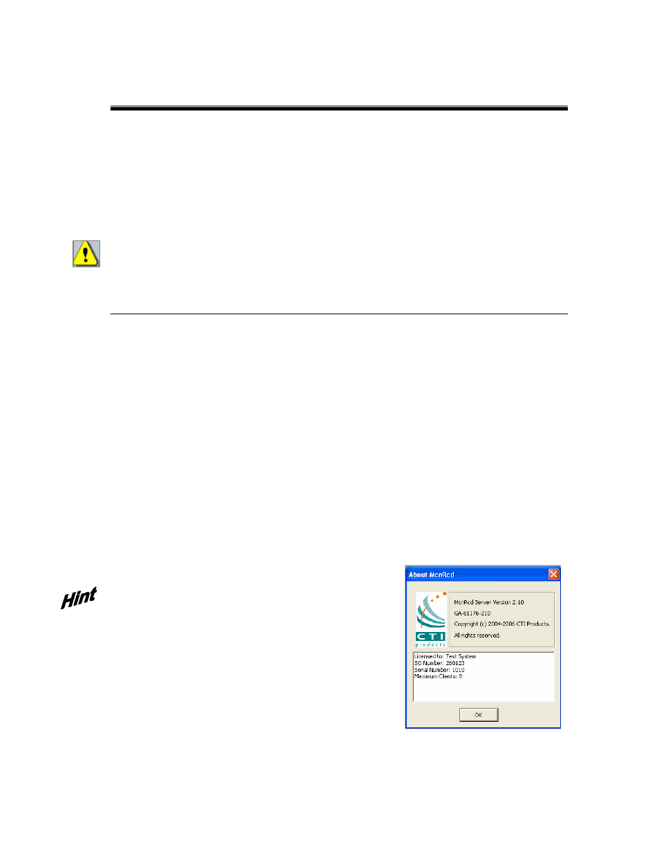 Mcn server program | CTI Products RCD Advanced Client-Server User Manual | Page 136 / 169