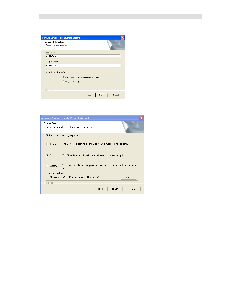 CTI Products RCD Advanced Client-Server User Manual | Page 34 / 169