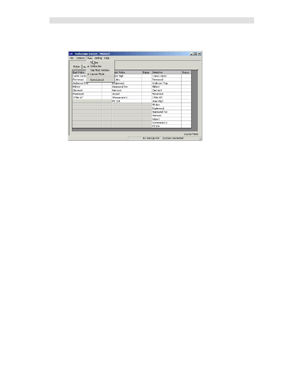 Layout mode | CTI Products MCN Server 8000 User Manual | Page 139 / 232