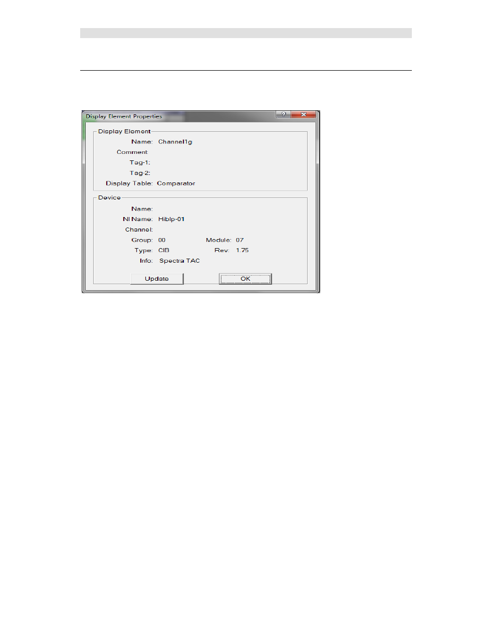 Display element properties, Isplay, Lement | Roperties | CTI Products MCN Server 8000 User Manual | Page 141 / 232