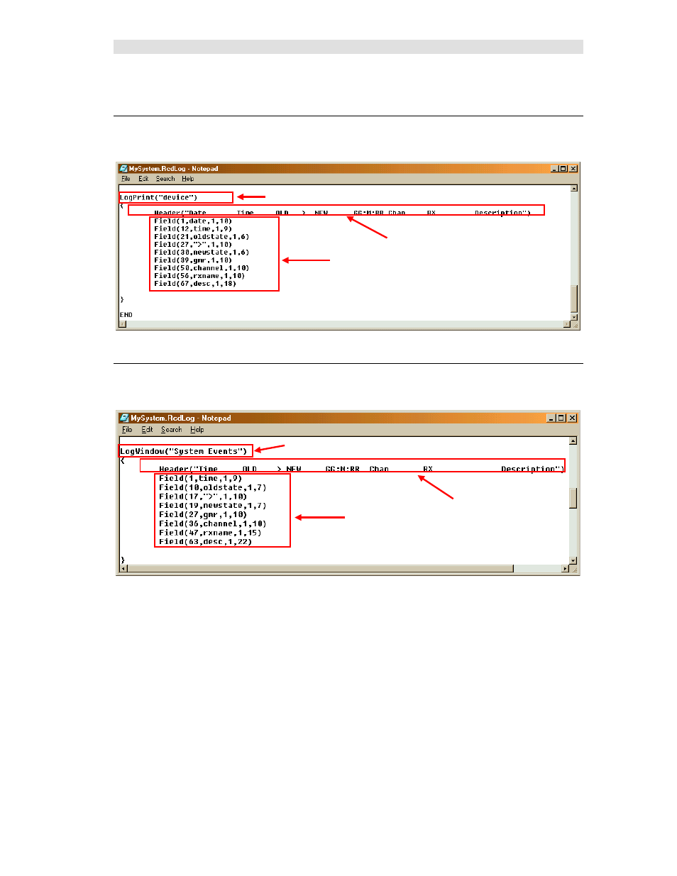 Logging to a printer, Logging to the pc screen, Ogging to a | Rinter, Ogging to the, Creen | CTI Products MCN Server 8000 User Manual | Page 202 / 232
