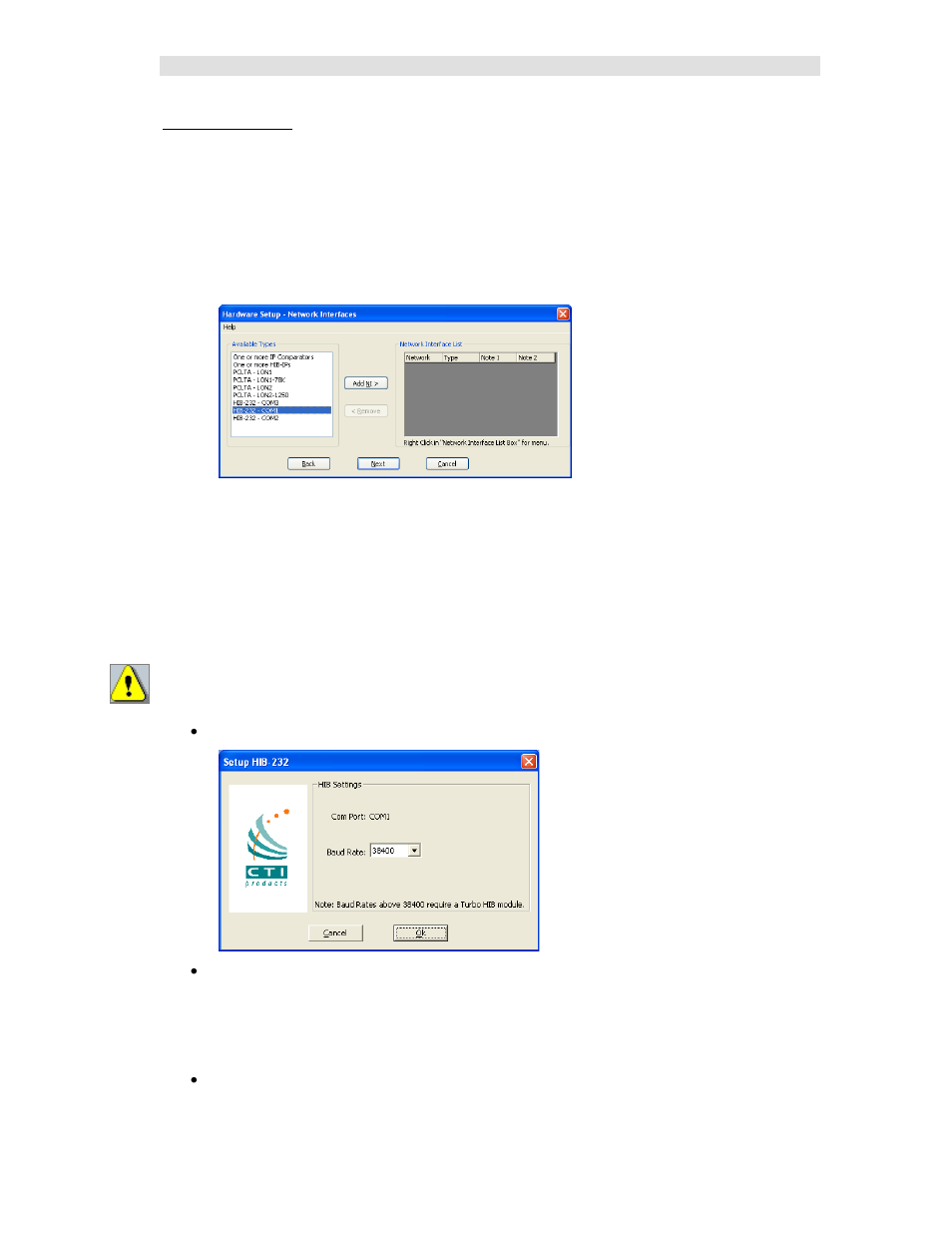 Hib-ip parameters, Hw setup – legacy hib-232 (non dial-up), Usb to serial adapters | Ee hw setup – legacy hib-232 (non dial-up), E 31 | CTI Products MCN Server 8000 User Manual | Page 31 / 232