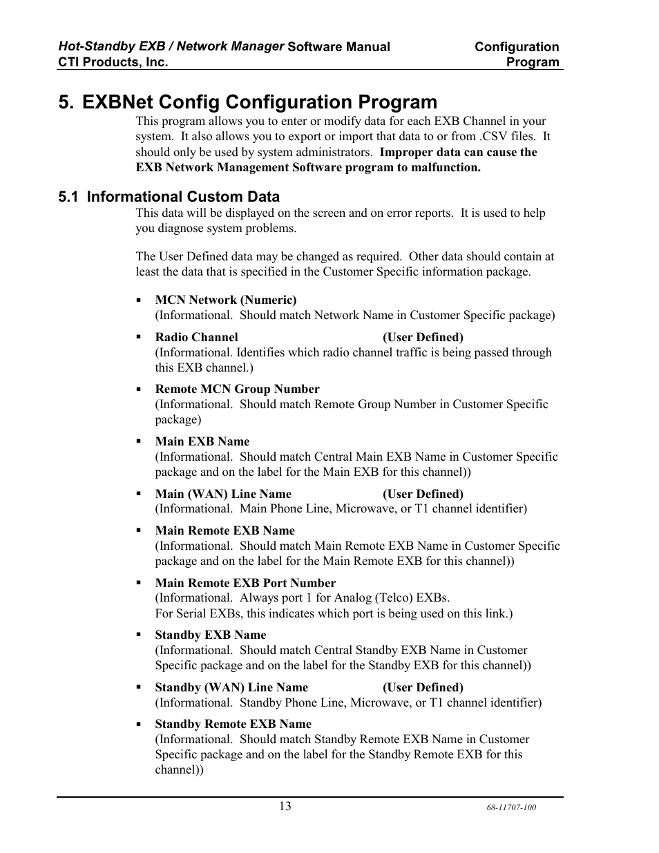 Exbnet config configuration program | CTI Products EXB Network Manager User Manual | Page 17 / 48