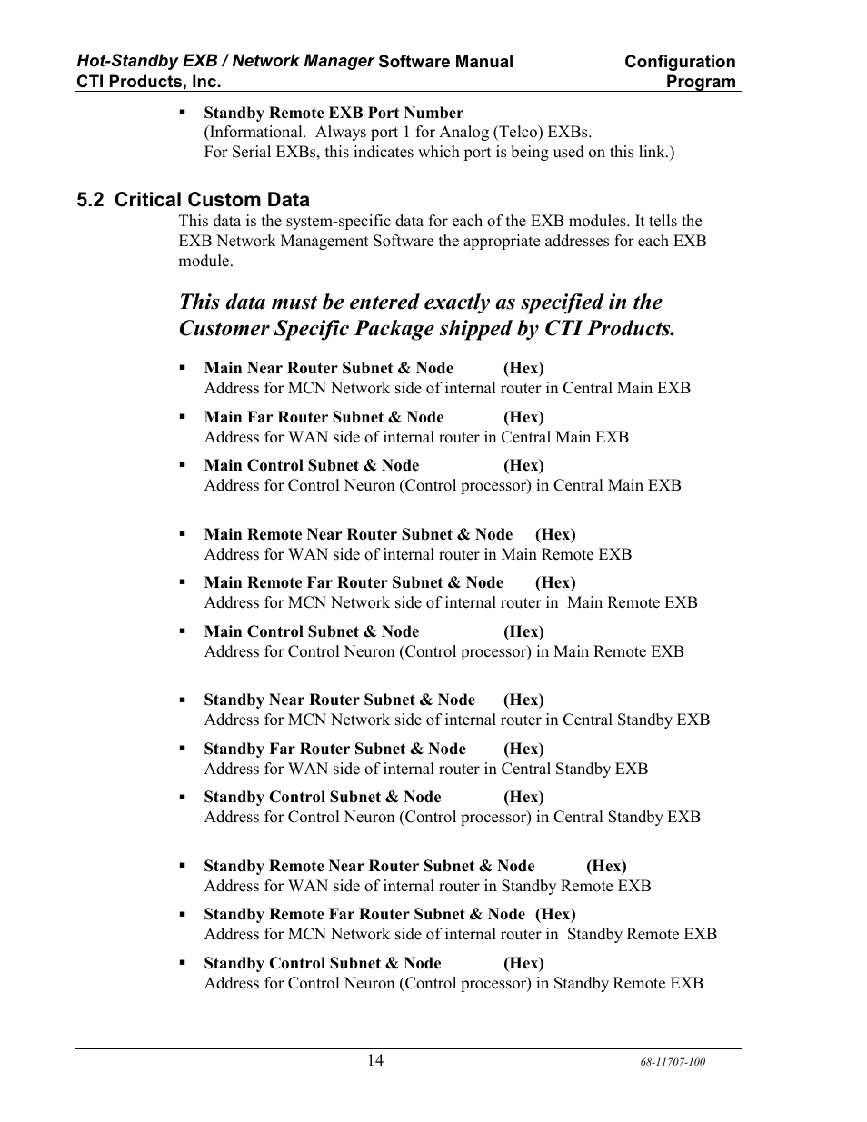 CTI Products EXB Network Manager User Manual | Page 18 / 48