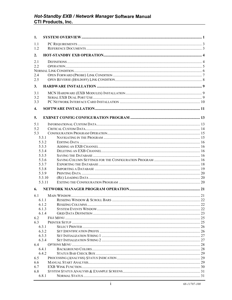 CTI Products EXB Network Manager User Manual | Page 3 / 48