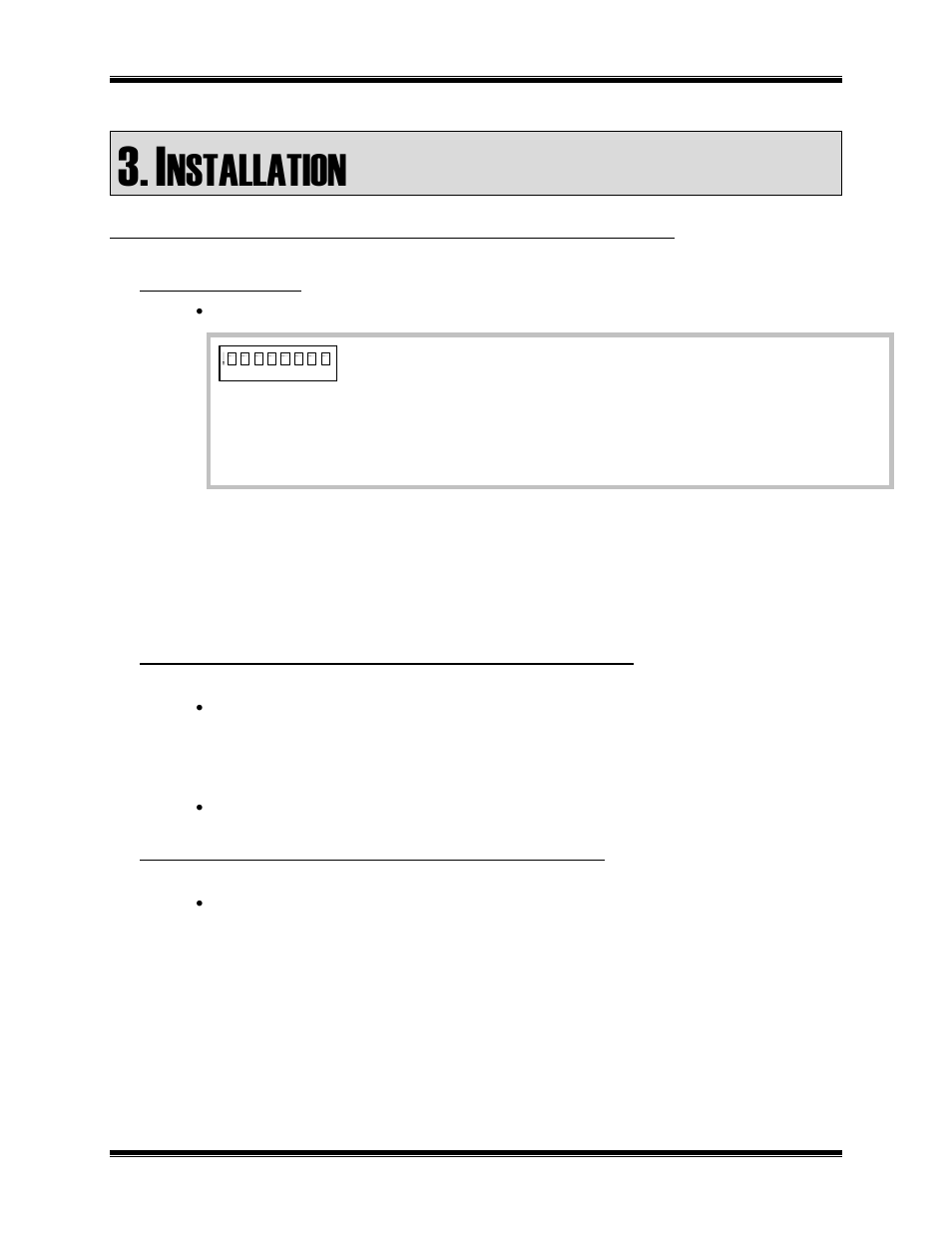 Installation, Physically install hib-ip unit onto the ip network, A) set option switches | Less restrictive security, Desk, wall, or rack mounting, Grounding, Hysically, Nstall, Hib-ip, Nit onto the | CTI Products HIB-IP IP Interface User Manual | Page 13 / 36