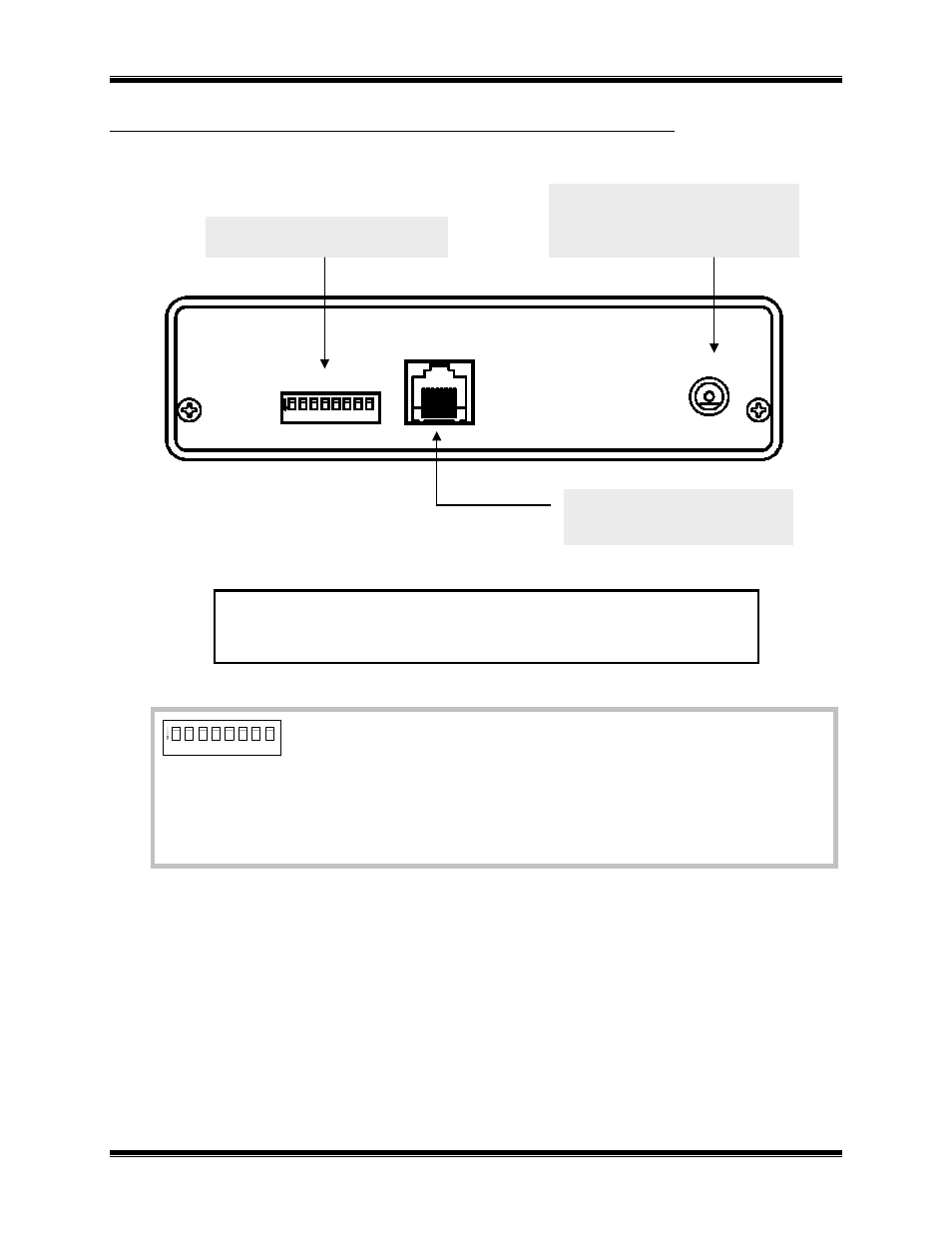 Rear panel, 10base-t warning, Option switch settings | Ethernet connector, Option switches, Anel, Figure 3 hib-ip rear panel, Figure 4 option switch settings | CTI Products HIB-IP IP Interface User Manual | Page 8 / 36