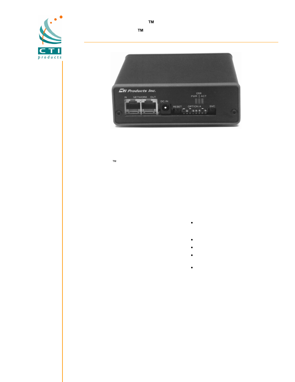 CTI Products HIB-232 Serial Interface User Manual | 2 pages
