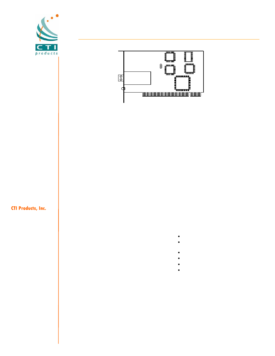 CTI Products PCLTA PCI Interface User Manual | 2 pages